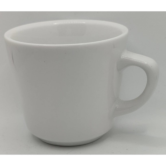 Set of 6 Porcelana Pure White Diner Coffee Tea Cups Mugs - Picture 6 of 7